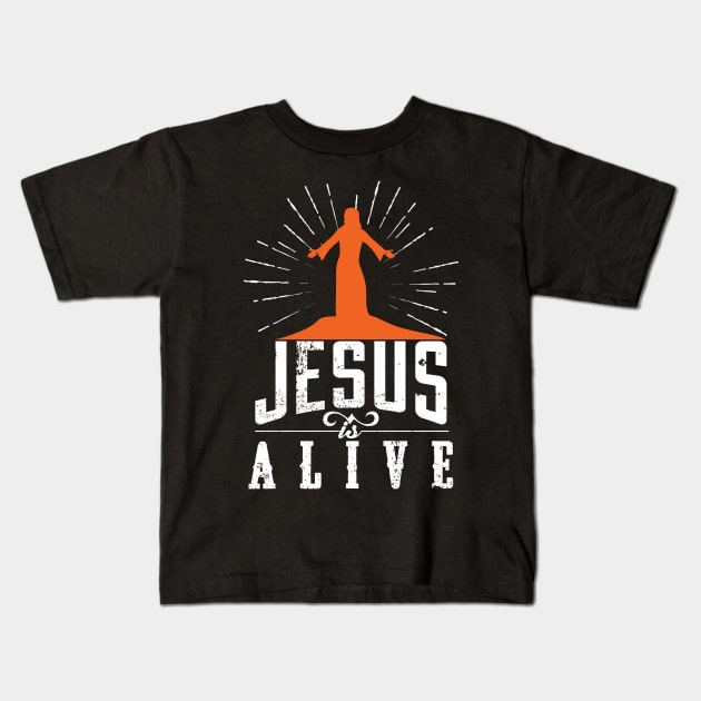 Jesus Is Alive | Christian Design Kids T-Shirt by ChristianLifeApparel